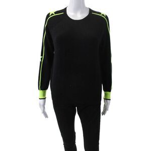 WISPR Womens Cotton Crew Neck Star Print Detail Knitted Sweater Black Size S